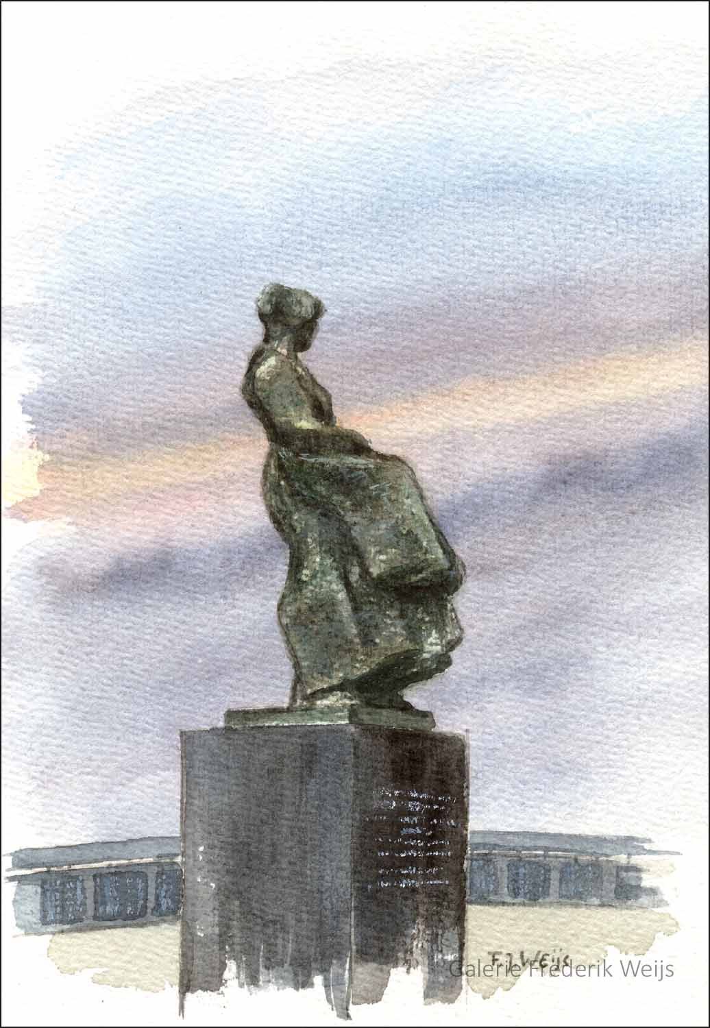 Kunstkaart Vrouw Vissersmonument