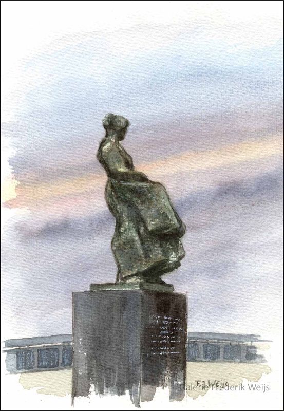 Kunstkaart Vrouw Vissersmonument