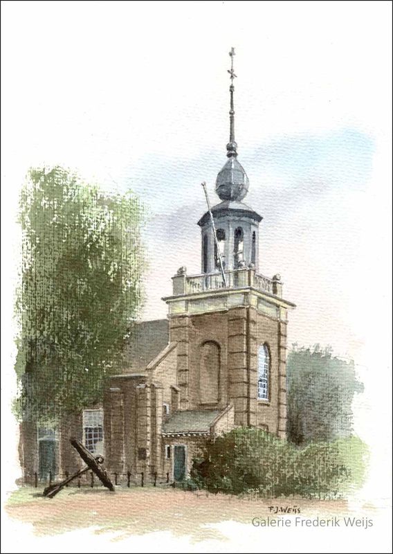 Kunstkaart Kerkje aan de Zee