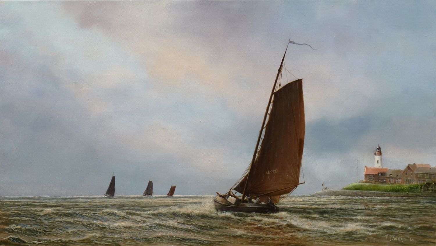 Kunstkaart Botters Urk