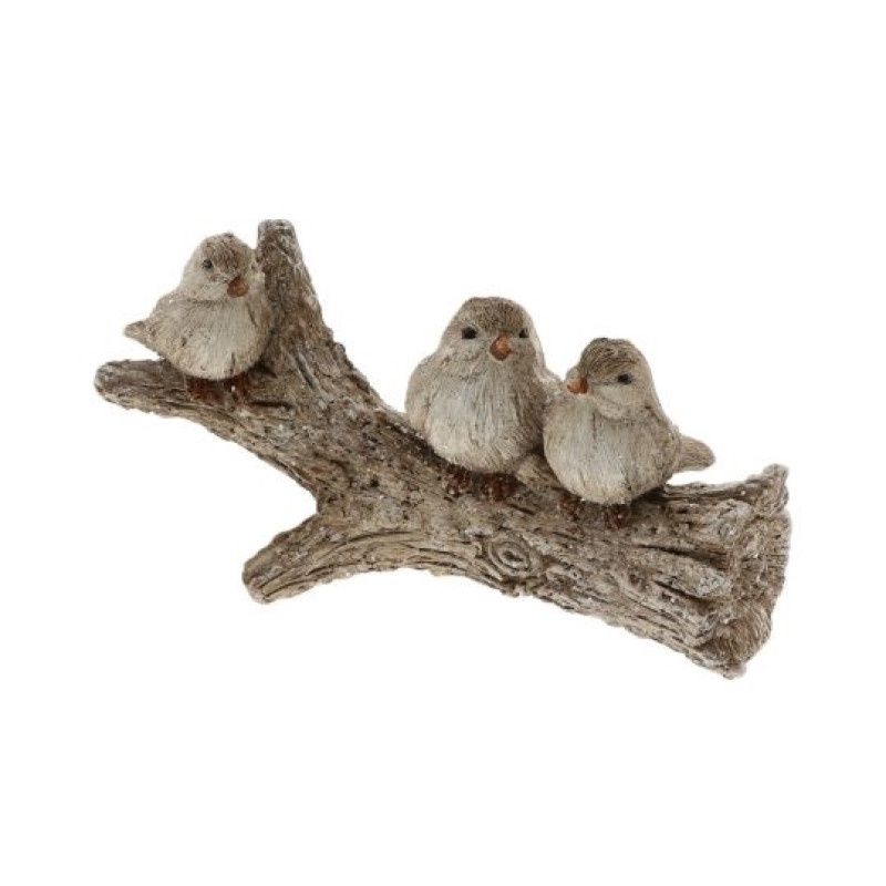 Drie vogels op hout
