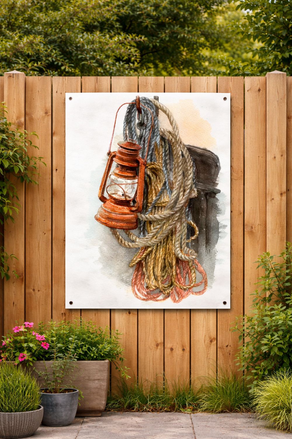 Scheepstouw (150) Urker tuinposter 80x110