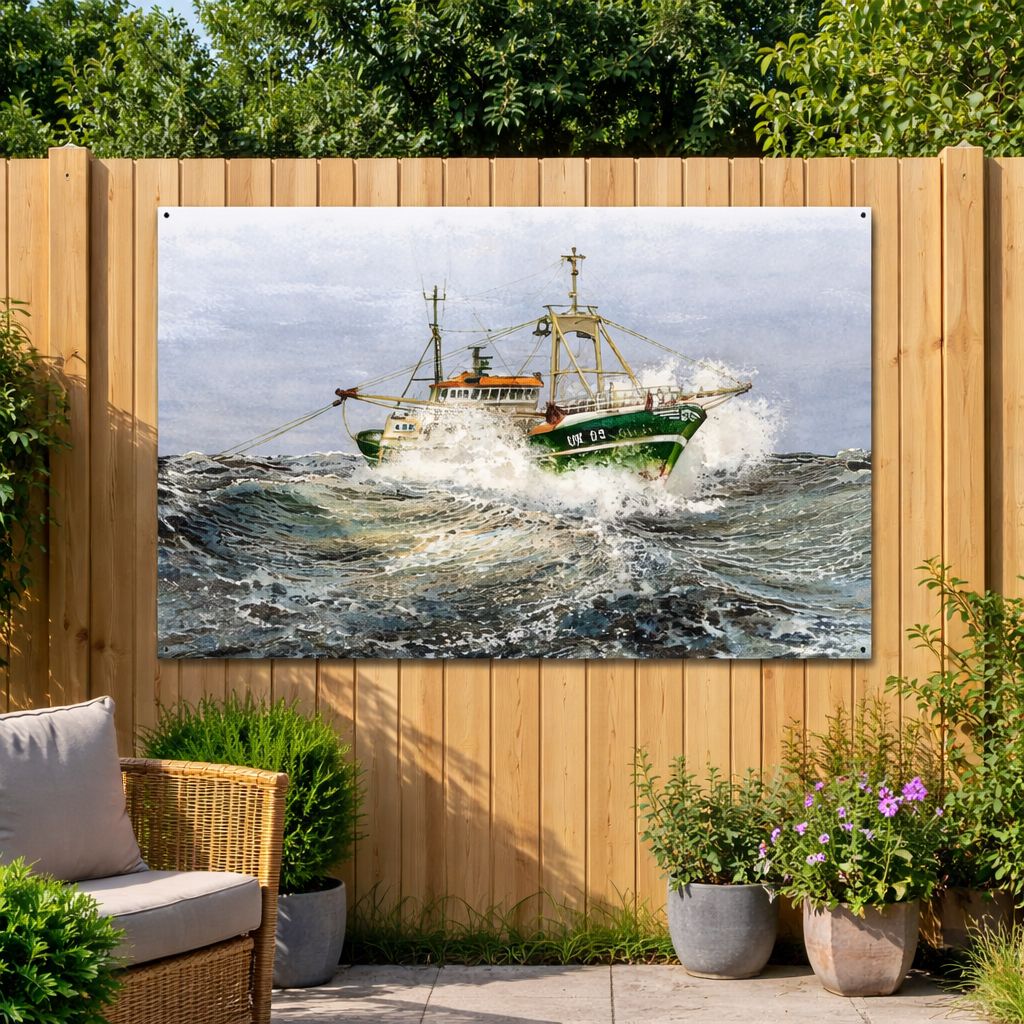 Kotter op zee (945) Urker tuinposter 80x110