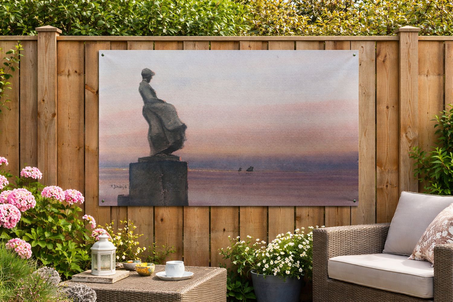 Vissersmonument Landscape - Urker tuinposter - 80x110
