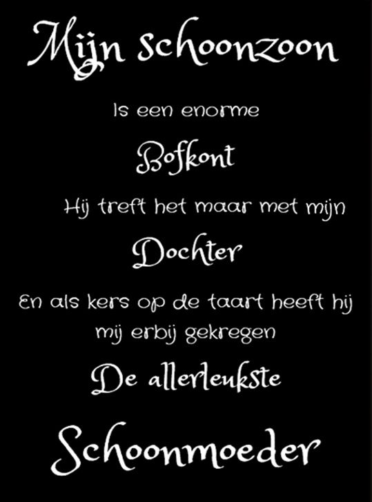 Decobordje mijn schoonzoon- schoonmoeder