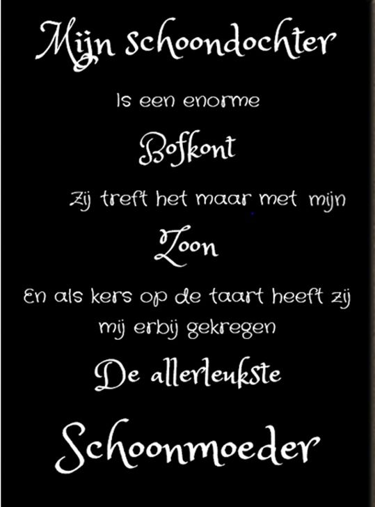 Decobordje mijn schoondochter - schoonmoeder
