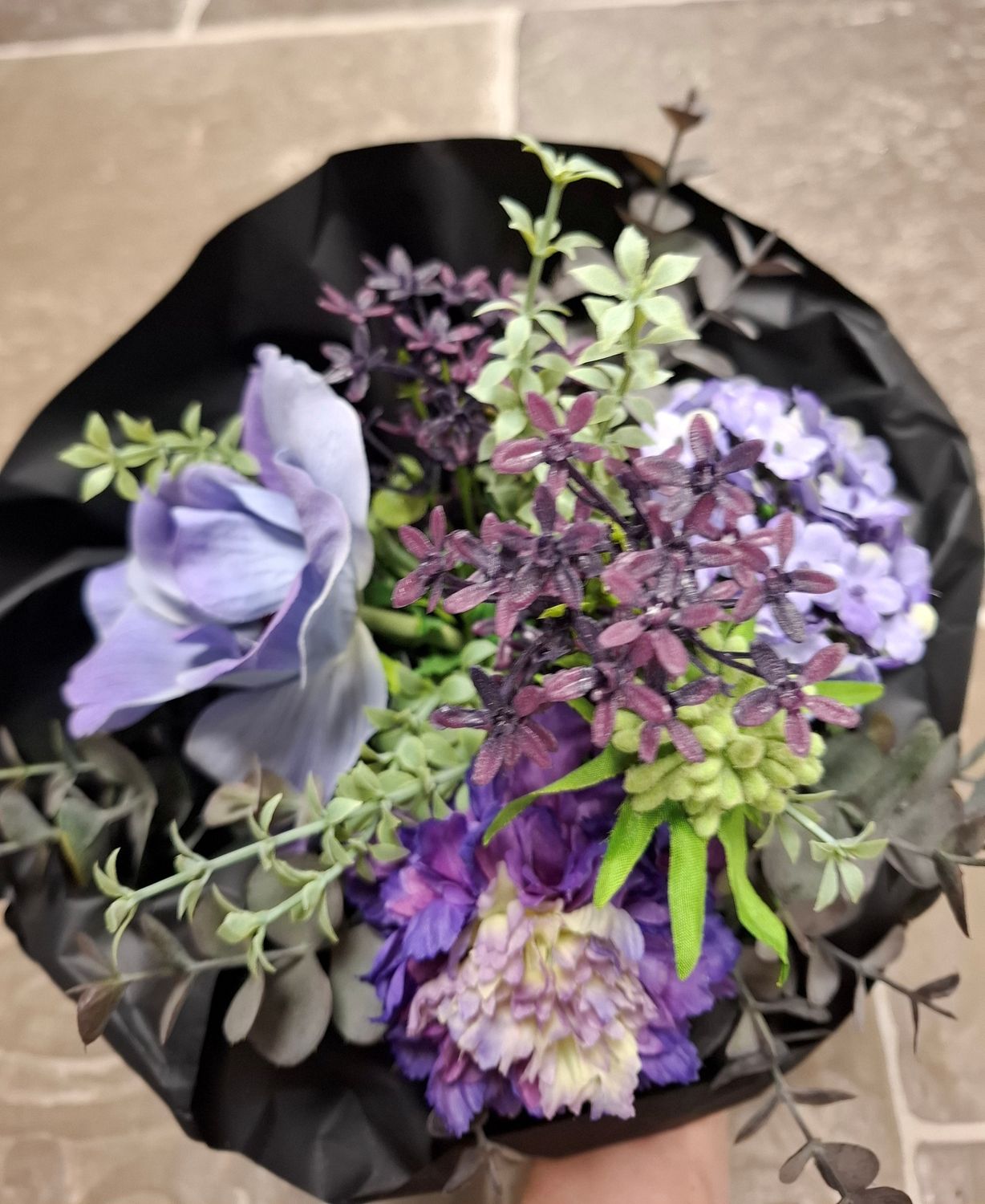 Boeket paars/blauw