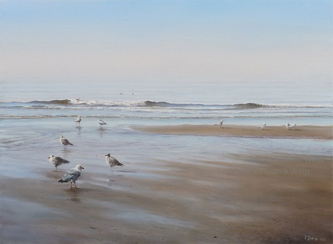 Tuinposter het strand ontwaakt - 80x110