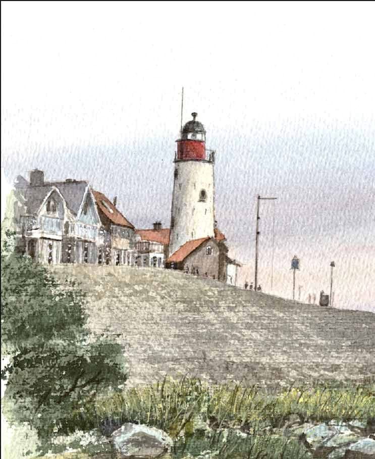 Vuurtoren staand (938) Urker tuinposter - 80x110