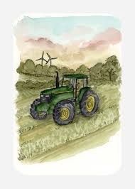 Kaart tractor op het land