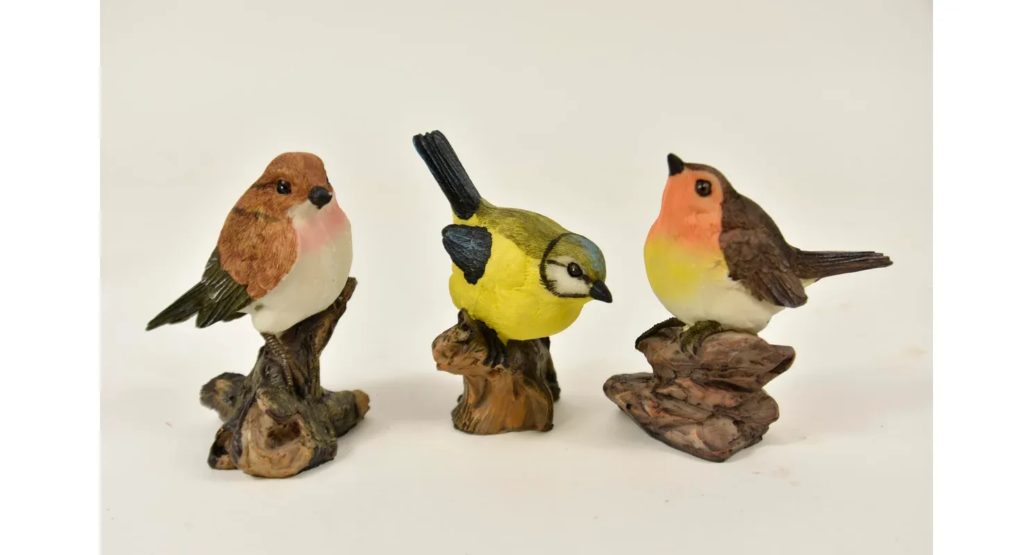 vogel op stronk - 3 assorti