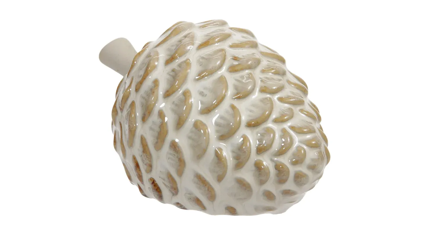 Dennenappel beige 11x8x6 cm