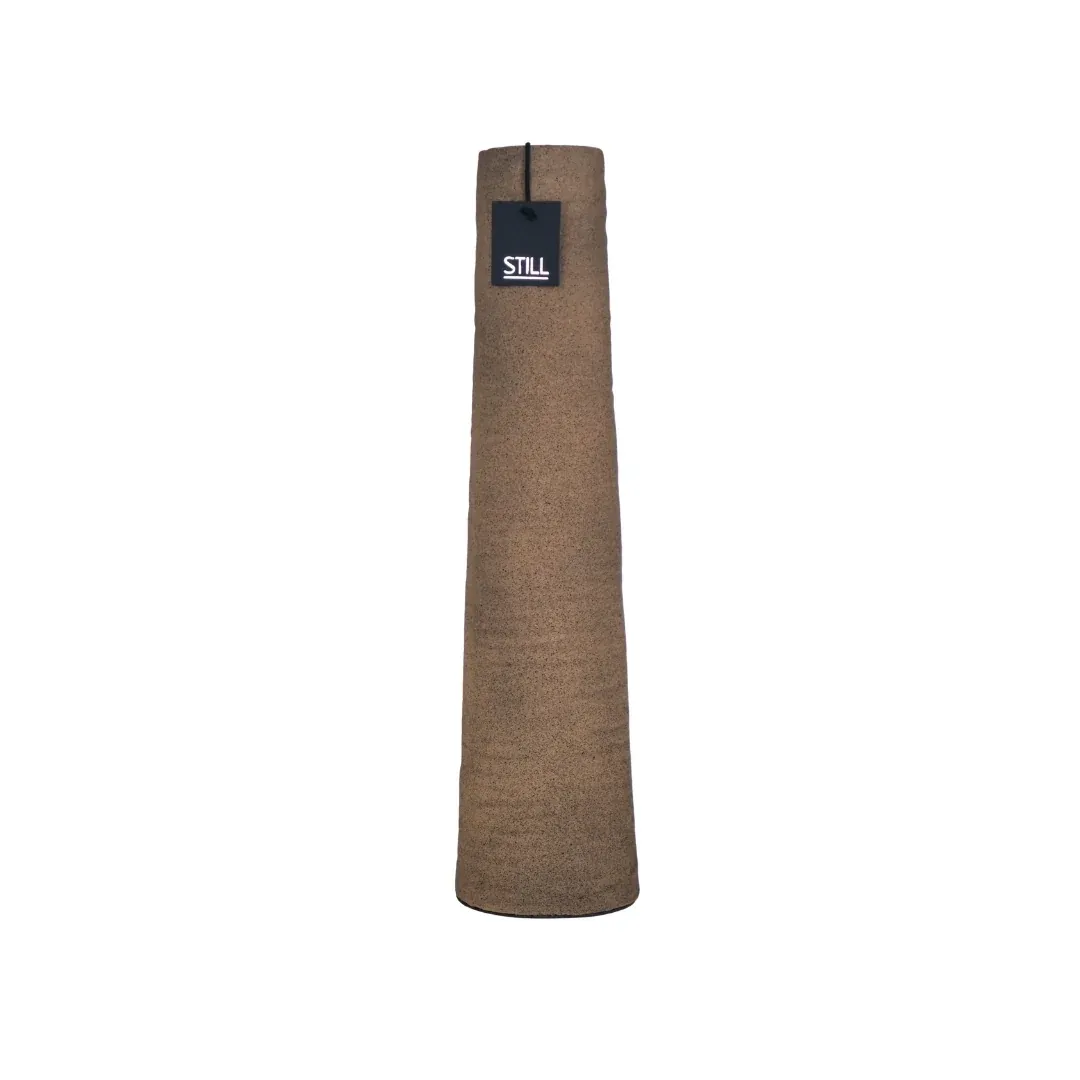 Geribbelde Hoge Vaas Latte 50x14 cm