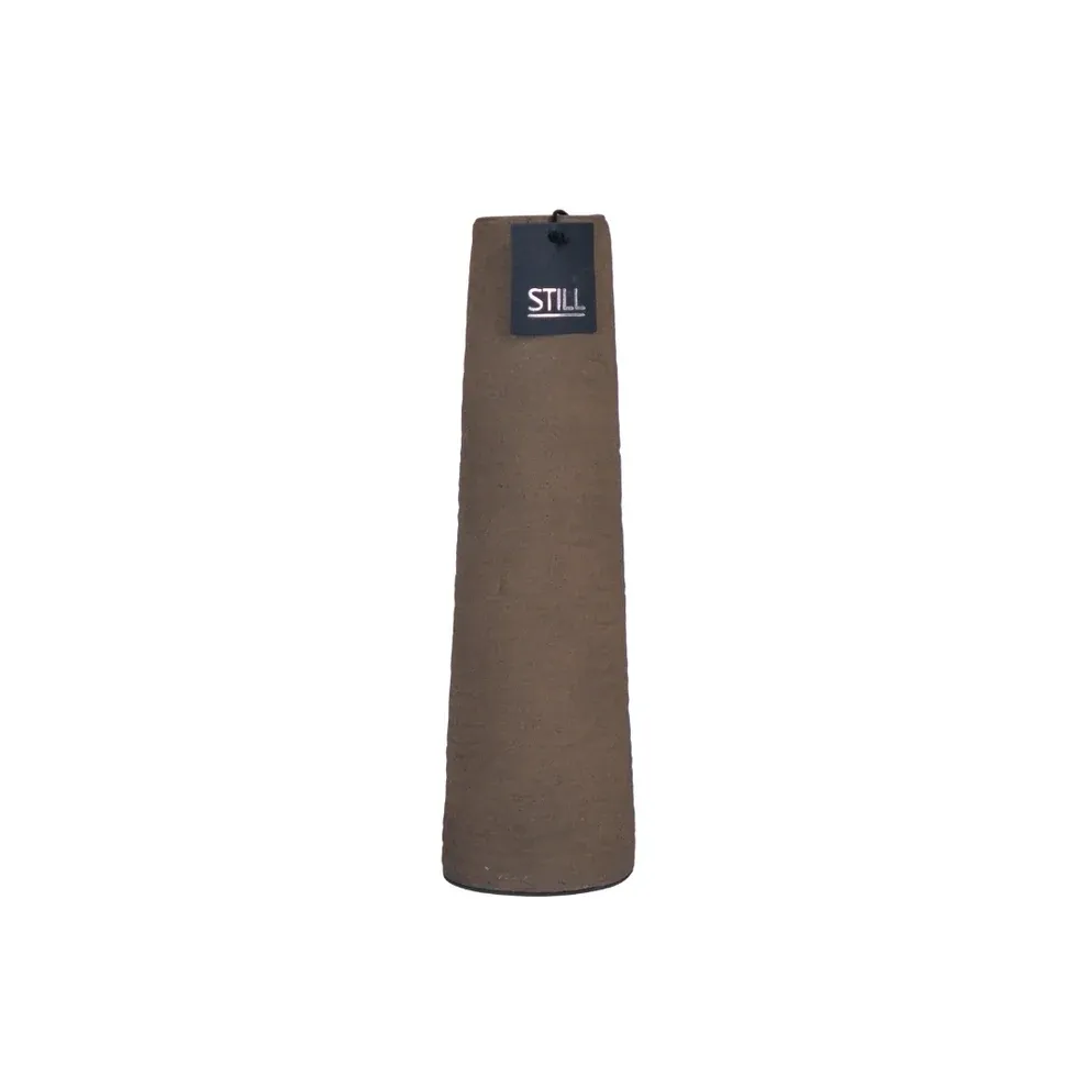 Geribbelde vaas hoog Espresso 40x12 cm