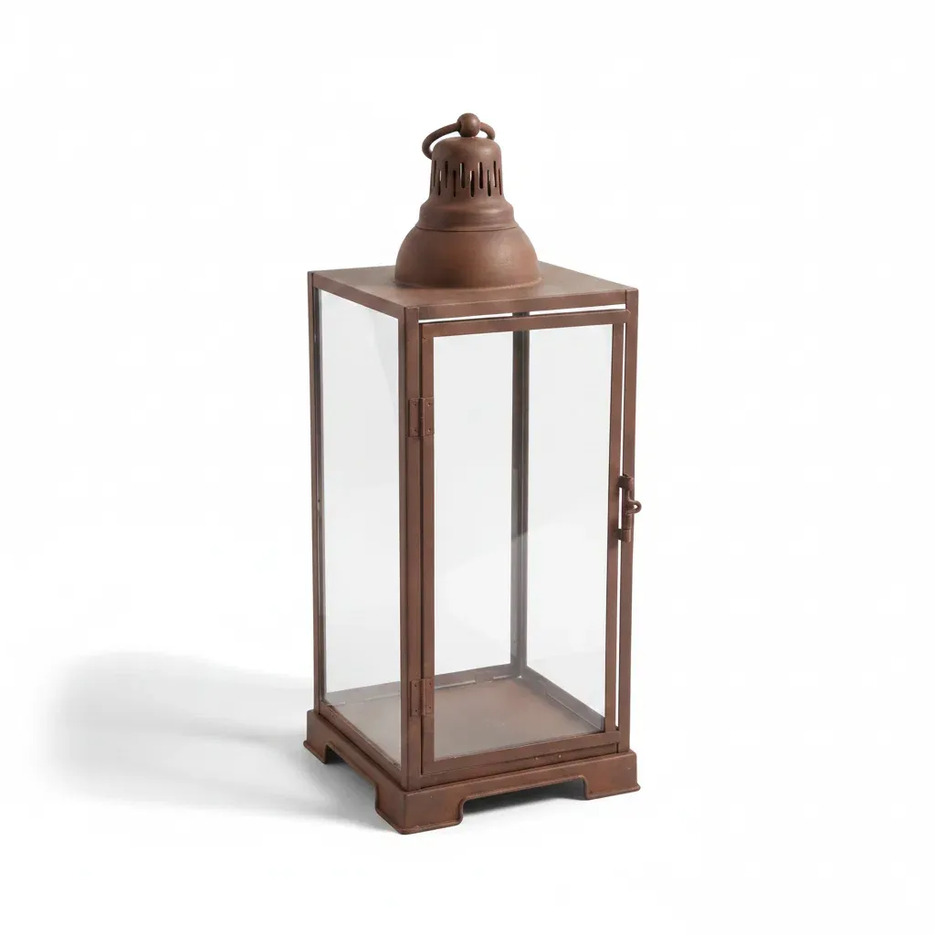 Metalen windlicht 24.8*24.8*62.2CM