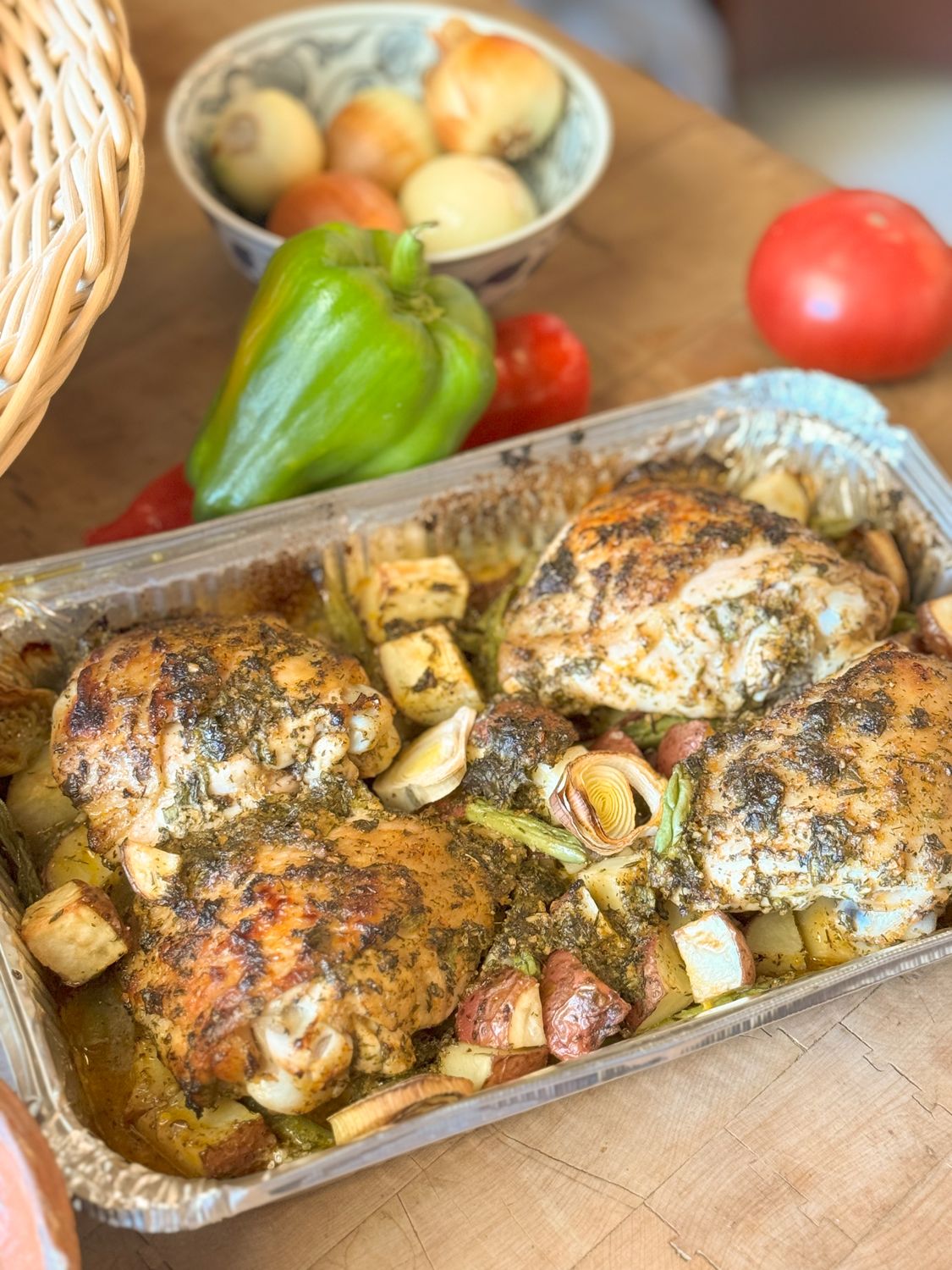 Lemon & Herb Roasted Chicken Thigh Dinner Lemon & Herb Roasted Chicken Thigh Dinner