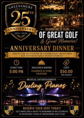 25th Anniversary Scramble (Dinner Only)