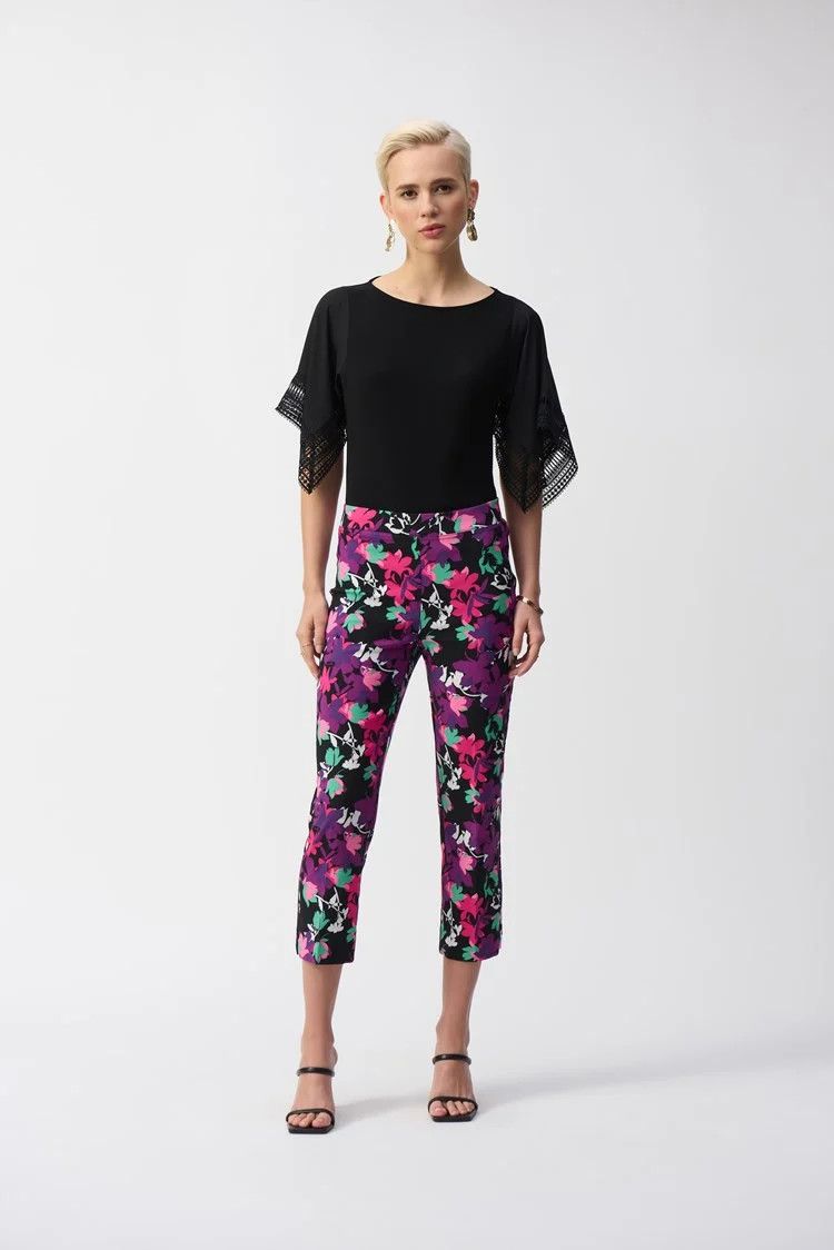 Ribkoff - Top With Lace 251117, Color: Blk-11, Size: 8