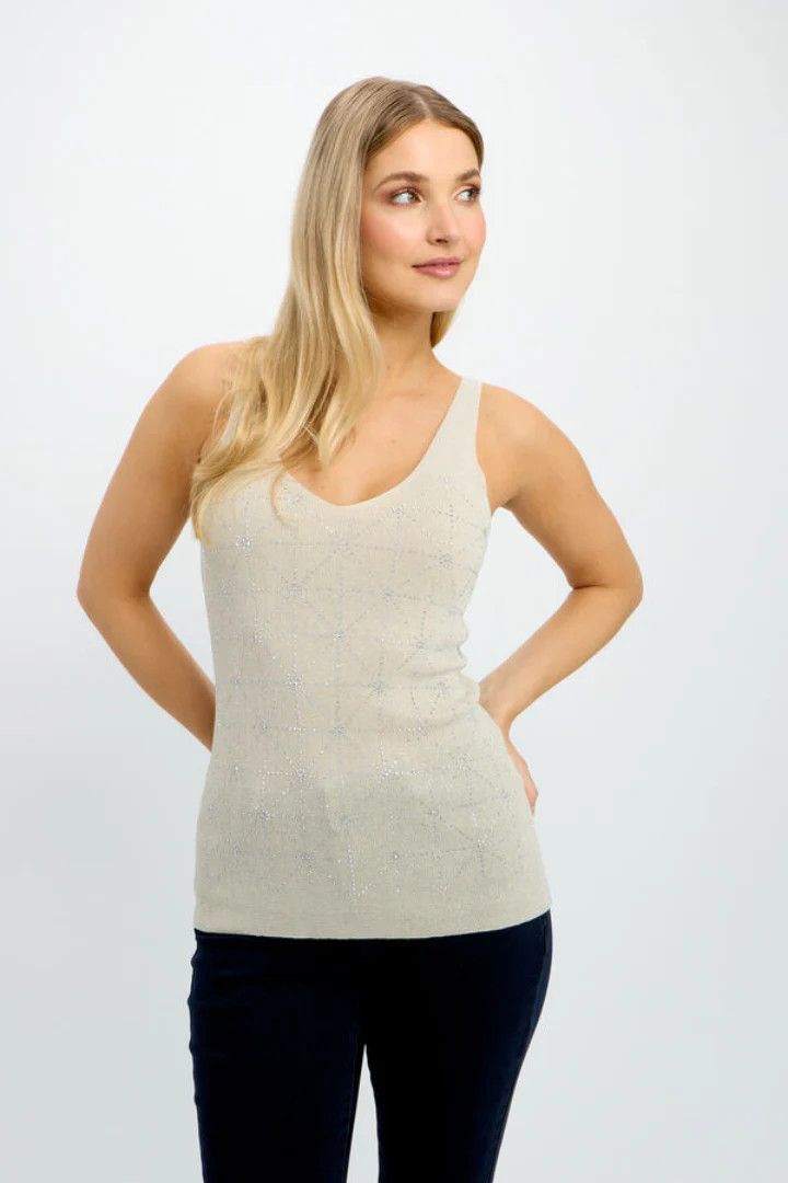Lyman Knit Camisole - 241323, Color: Beige, Size: 2XL