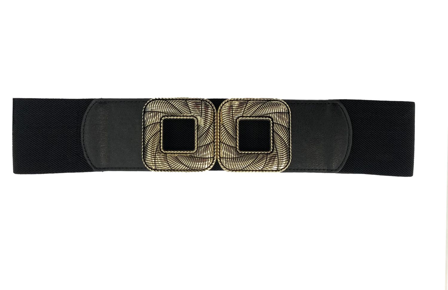 Frank Lyman Stretch Belt, Color: A23301U - Blk/Gold, Size: Large