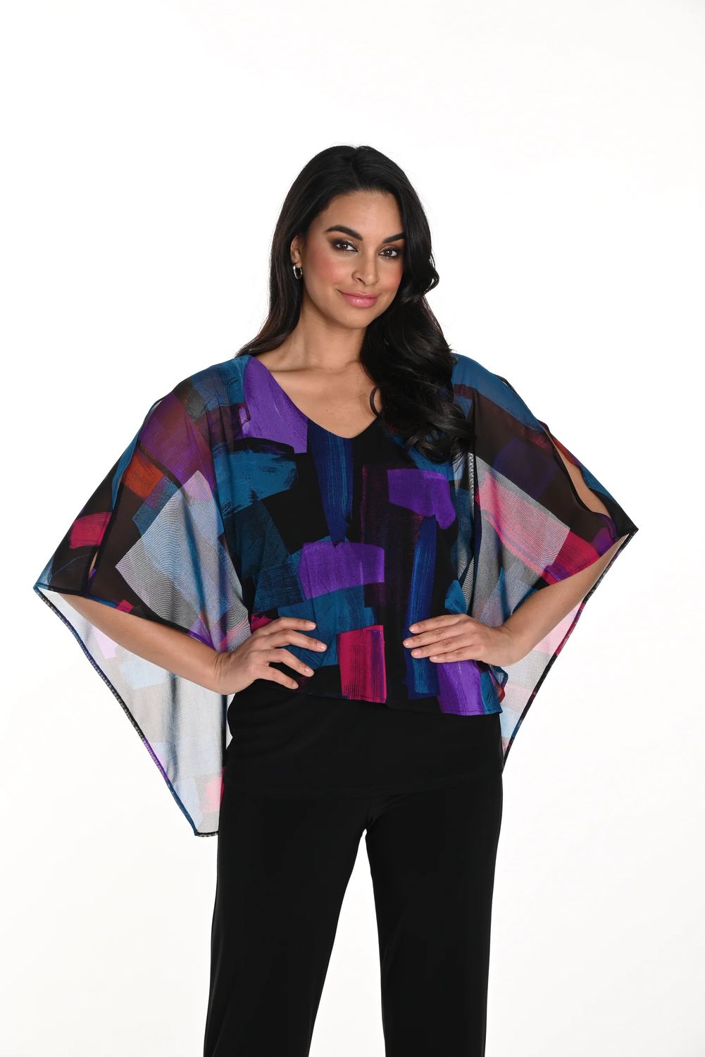 Lyman Knit Top w/Overlay - 243302