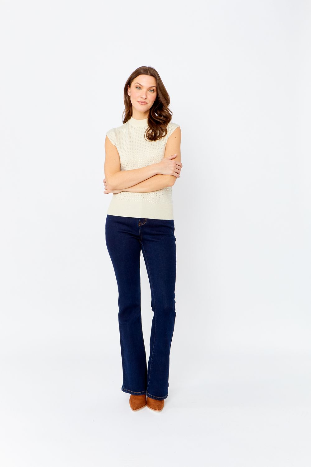 Lyman Knit Top Beige 243464U