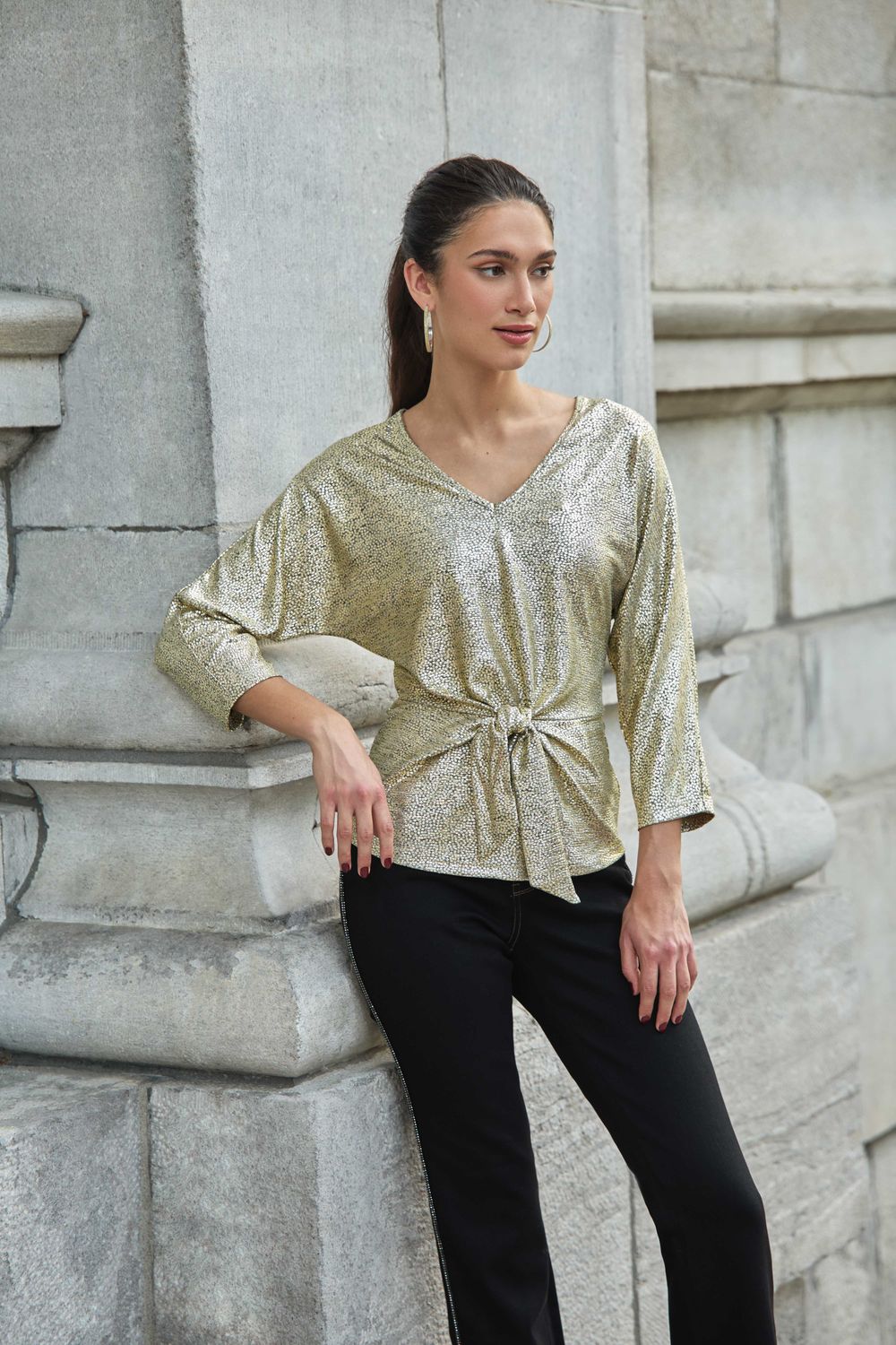 Lyman Knit V-Necvk Top - 244182