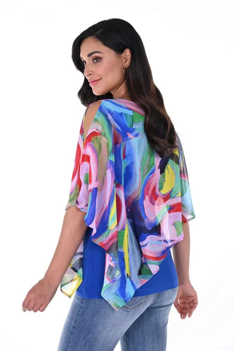 Lyman Top w/ Chiffon Overlay 246374