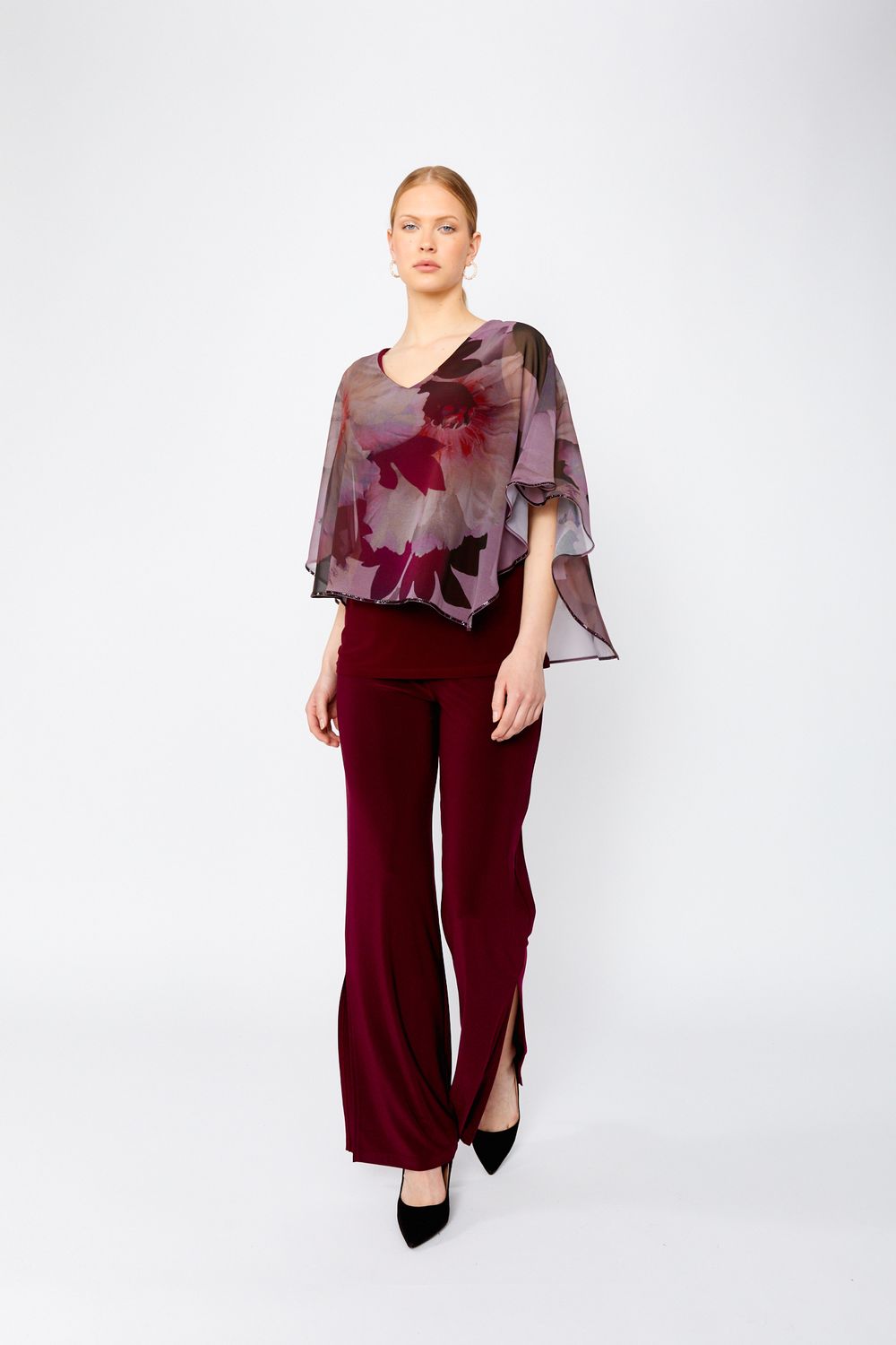 Lyman Woven Top - 249201, Color: Burgundy - 4029, Size: 10