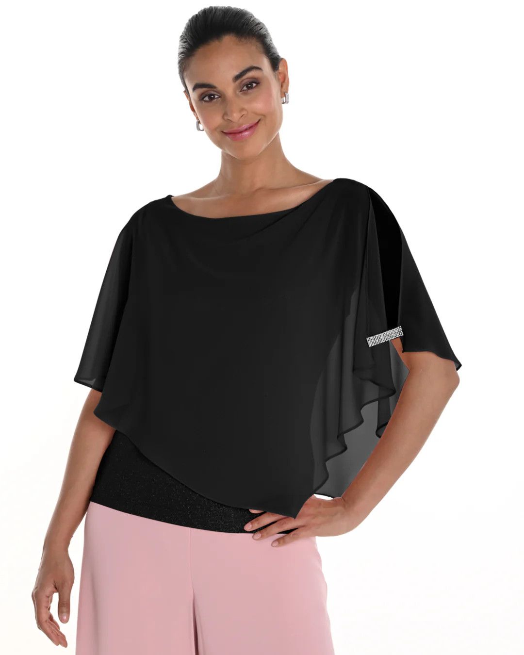 Lyman - Overlay w/ Detail Top 258100, Color: 100-Black, Size: Med
