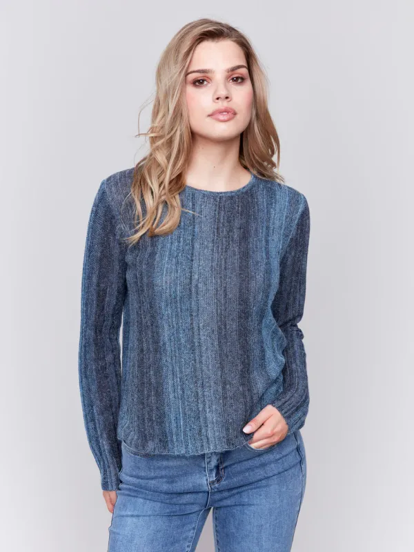 Charlie B - Sheer Yarn Dye Fitted Sweater