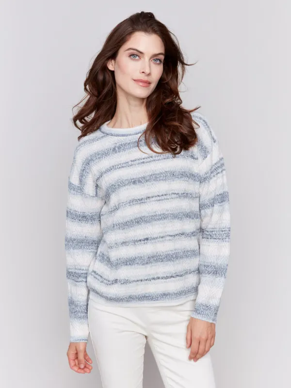 Charlie B - Space Dye Cable Knit Sweater
