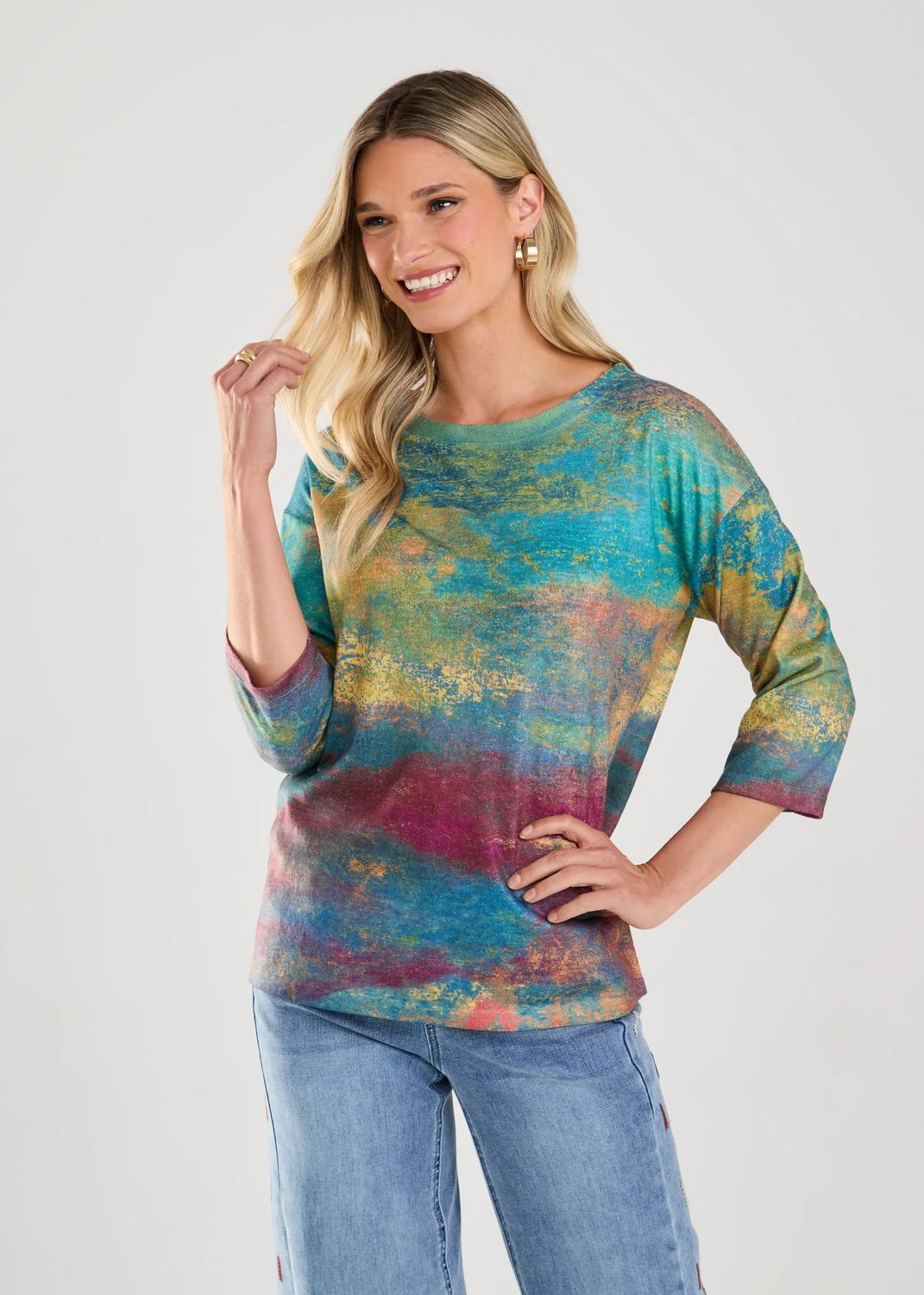 FDJ Drop Shoulder Top - 3290451, Color: Tempo, Size: XS