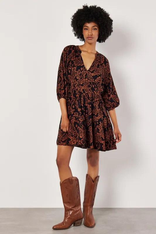 Apricot Sarasa Babydoll Dress - 880313