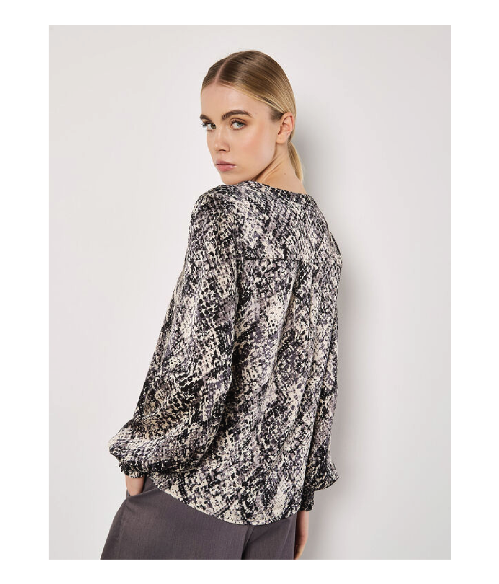 Apricot Snakeskin Blouse - 876699