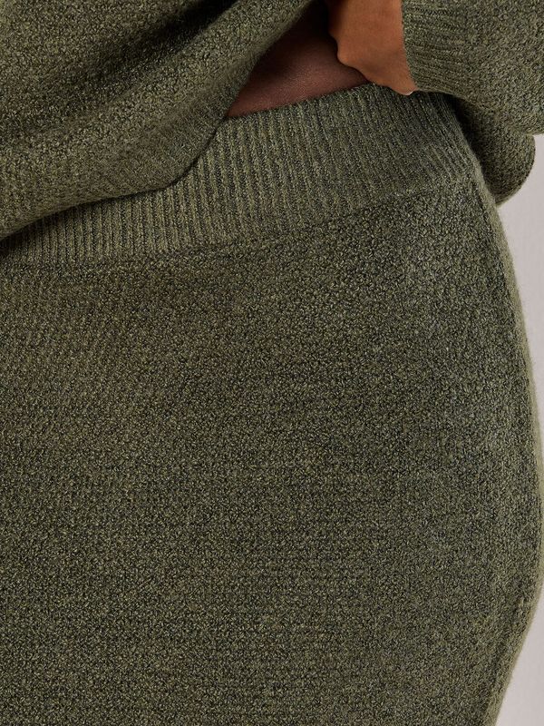 Apricot Waffle Knit Skirt - 898363