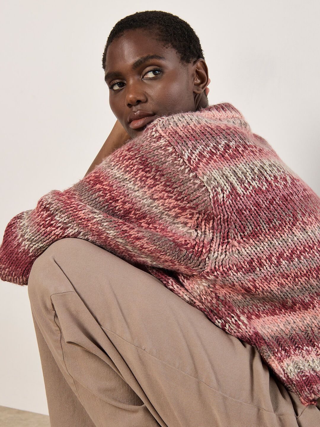 Apricot Chuncky Knit Sweater - 889965