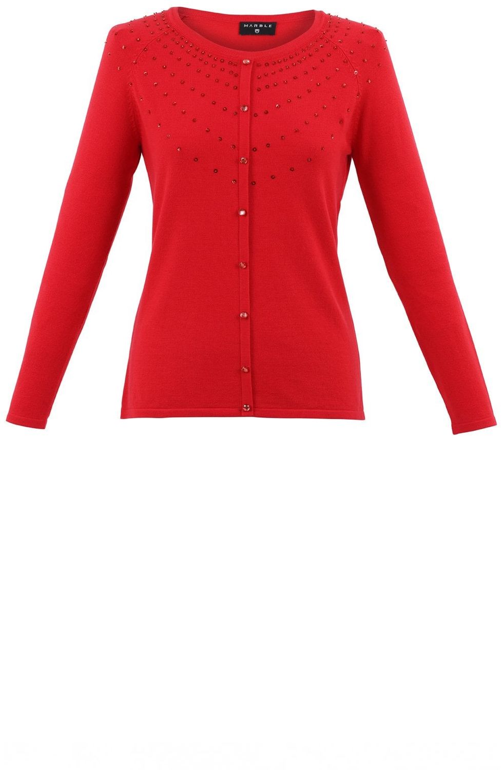 Marble Sweater - 7513, Color: 109 Red, Size: Small