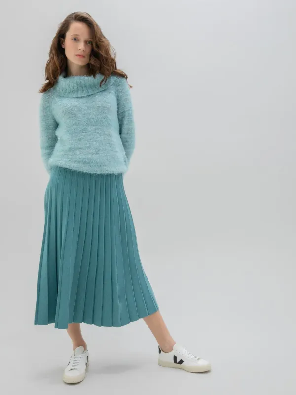 Marble Cowl Neck Sweater - 7544