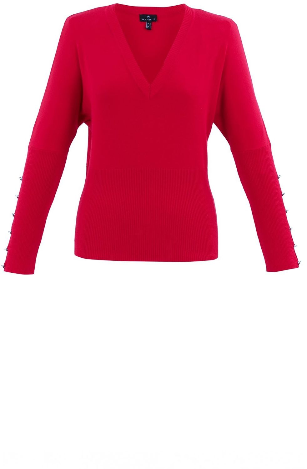 Marble V-Neck Sweater - 7527