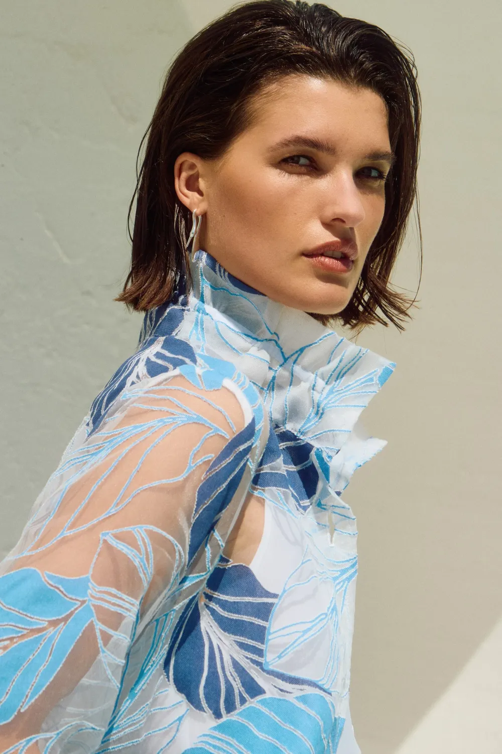 Ribkoff - Novelty Leaf-Print Trapeze Jacket - 251135