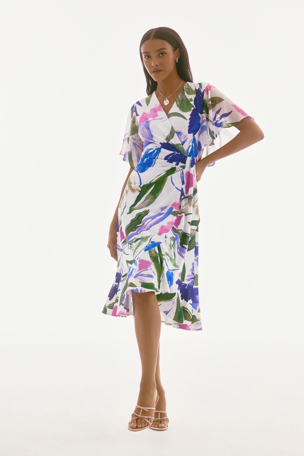 Ribkoff Floral Wrap Dress w/ Belt 251707
