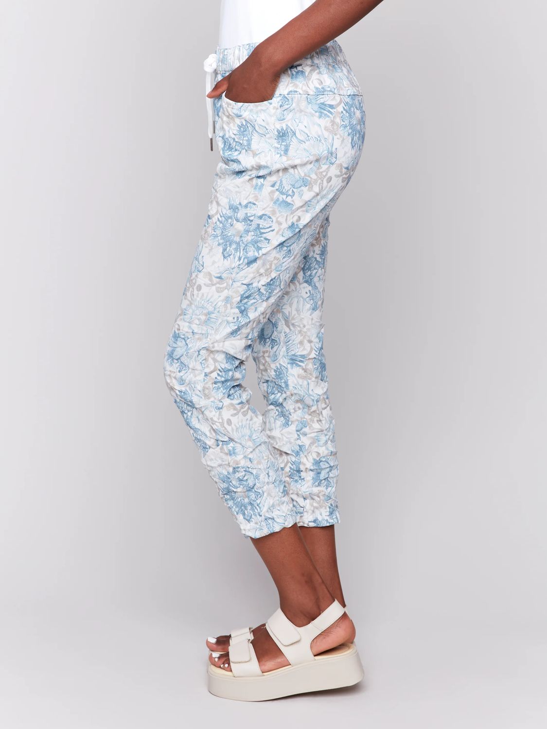 Charlie B Prntd Crinkle Jogger - C5219T