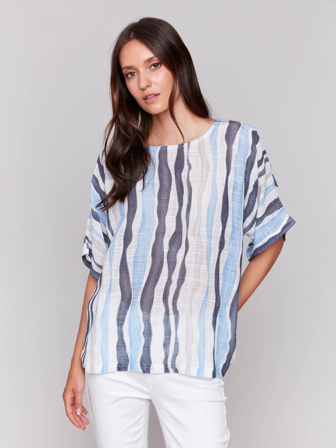 Charlie B Gauze Dolman Sleeve - C4296A