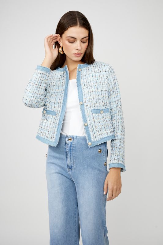 Lyman Tweed Blazer w/ Buttons 256716U