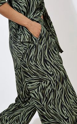 Apricot Zebra Wide Leg Pant - 939486