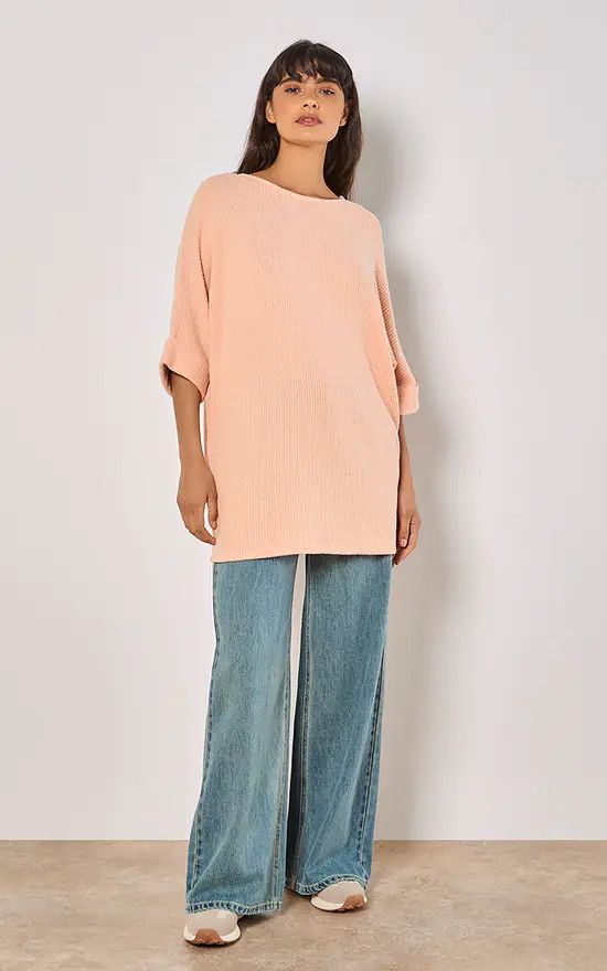 Apricot Brushed Waffle Top - 932807