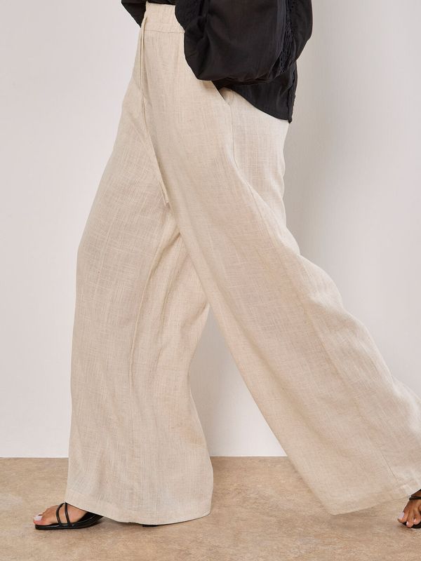 Apricot Wide Leg Linen Pant - 938229