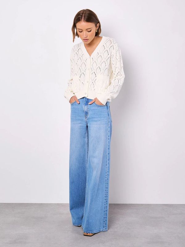 Apricot Knitted Cardigan - 944541