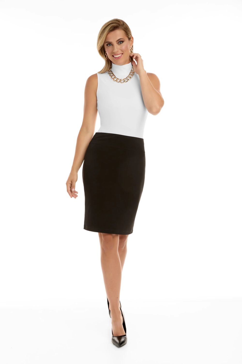 Frank Lymon Knit Skirt - 079, Color: Black, Size: 10